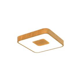M7924  Coin 56W LED Square Ceiling Wood Effect